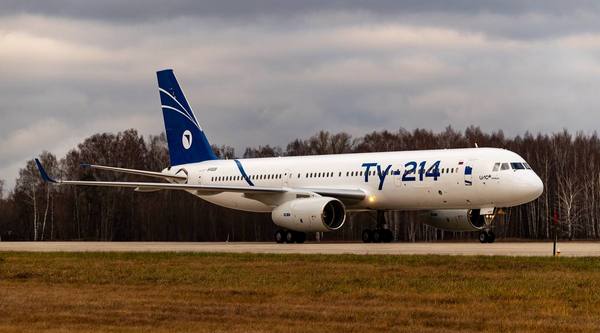 Ту-214 полностью состоящий из отечественных деталей